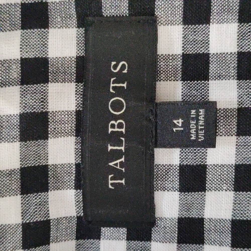 Talbots Classic Black and White Gingham Blazer - Picture 10 of 12
